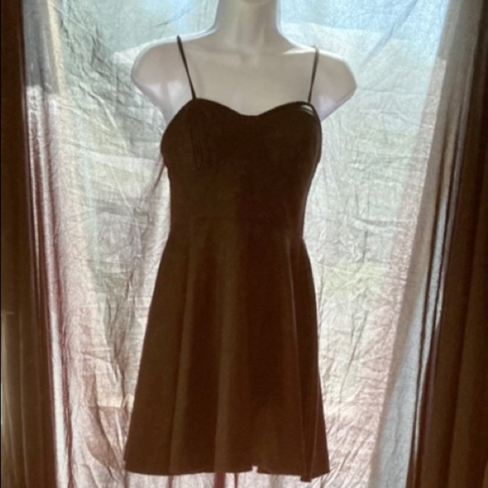 Black spaghetti strap mini dress